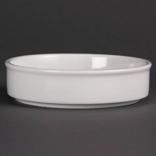 Olympia Mediterranean Stackable Dishes White 134mm Box of 6 URO DK828