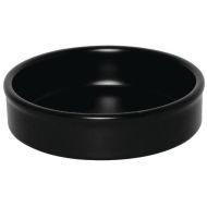 Olympia Mediterranean Stackable Dishes Black 102mm (Pack Of 6)