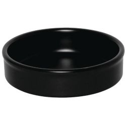 Olympia Mediterranean Stackable Dishes Black 134mm (Pack Of 6)