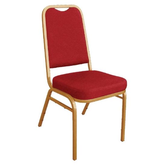 Bolero Squared Back Banquet Chair Red (Pack Of 4) URO DL016 Bolero Squared Back Banquet Chair Red (Pack Of 4) URO DL016