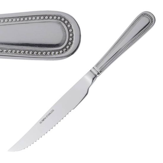 Olympia Bead Steak Knives Box of 12 URO DL102 Olympia Bead Steak Knives Box of 12 URO DL102