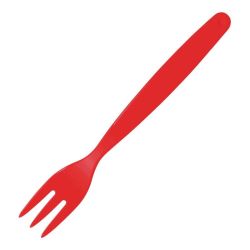 Polycarbonate Fork Red Kristallon (Pack Of 12)