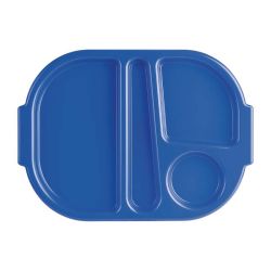 Kristallon Small Polycarbonate Compartment Food Trays Blue 322mm Kristallon Small Polycarbonate Compartment Food Trays Blue 322mm