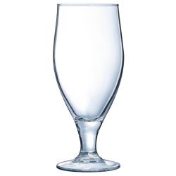 Arcoroc Cervoise Nucleated Stemmed Beer Glasses 320ml CE Marked At 284ml