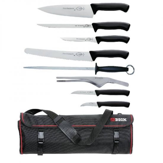 Dick Pro Dynamic 8 Piece Starter Knife Set With Roll Bag URO DL385