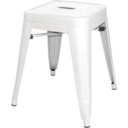 Bolero Bistro Steel Low Stool White (Pack Of 4) Bolero Bistro Steel Low Stool White (Pack Of 4)