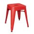 Bolero Bistro Steel Low Stool Red (Pack Of 4)