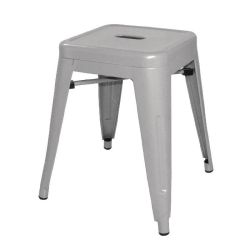 Bolero Bistro Galvanised Steel Low Stool (Pack of 4) Bolero Bistro Galvanised Steel Low Stool (Pack of 4)