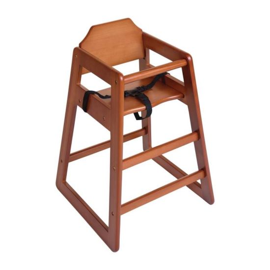 Bolero Wooden High Chair Dark Wood Finish URO DL901