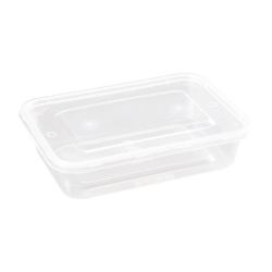 Fiesta Plastic Microwavable Containers With Lid Small 500ml (Pack Of 250)