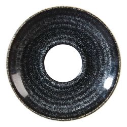 Churchill Studio Prints Homespun Charcoal Black Cappuccino Saucer 156mm Churchill Studio Prints Homespun Charcoal Black Cappuccino Saucer 156mm