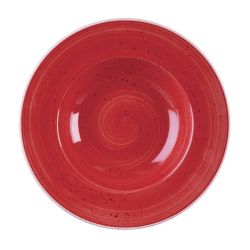 Churchill Stonecast Round Wide Rim Bowl Berry Red 280mm (Pack Of 12)