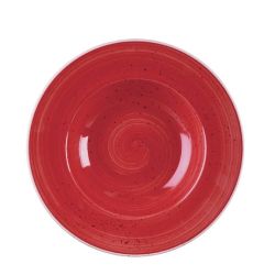 Churchill Stonecast Round Wide Rim Bowl Berry Red 240mm (Pack Of 12)