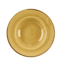Churchill Stonecast Round Wide Rim Bowl Mustard Seed Yellow 240mm (Pack Of 12)