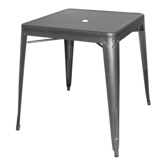 Gun Metal Grey Steel Bistro Table 660mm URO DM904