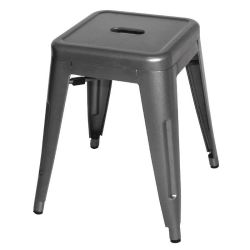 Bolero Bistro Steel Low Stool Gun Metal (Pack Of 4) Bolero Bistro Steel Low Stool Gun Metal (Pack Of 4)
