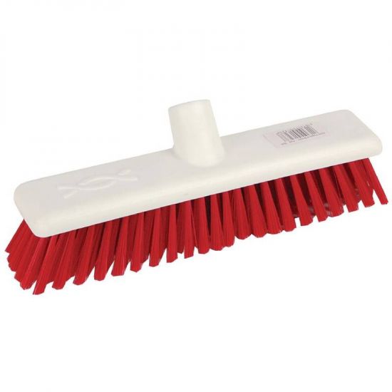 Jantex Hygiene Broom Soft Bristle Red 12in URO DN830