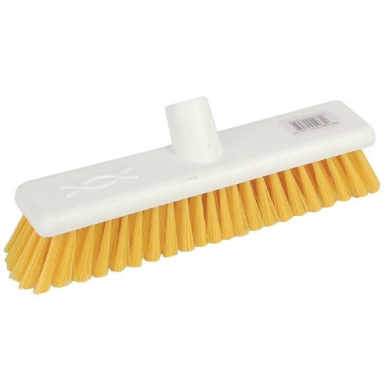 Jantex Hygiene Broom Soft Bristle Yellow 12in URO DN831