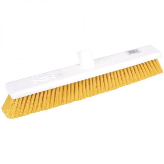 Jantex Hygiene Broom Soft Bristle Yellow 18in URO DN834
