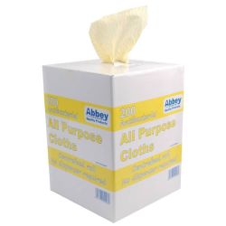 Jantex All-Purpose Antibacterial Cleaning Cloths Yellow (200 Pack)