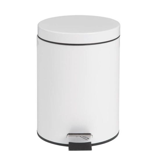 Bolero White Pedal Bin 5Ltr URO DP038 Bolero White Pedal Bin 5Ltr URO DP038