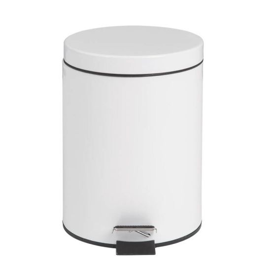 Bolero White Pedal Bin 5Ltr URO DP038