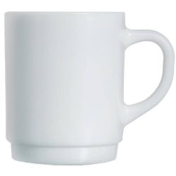 Arcoroc Opal Stackable Mugs 250ml (Pack Of 6)