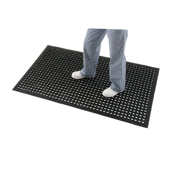 Jantex Rubber Anti Fatigue Mat Black URO DP206