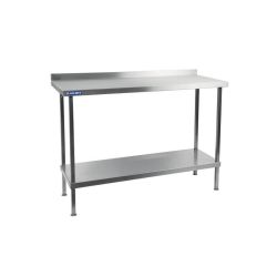 Holmes Stainless Steel Wall Table With Upstand 600mm