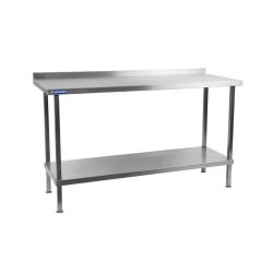 Holmes Stainless Steel Wall Table With Upstand 1500mm