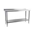 Holmes Stainless Steel Wall Table With Upstand 1800mm