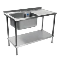 Holmes Fully Assembled Stainless Steel Sink Right Hand Drainer 1000mm Holmes Fully Assembled Stainless Steel Sink Right Hand Drainer 1000mm