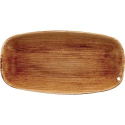 Churchill Stonecast Patina Rectangular Plates Vintage Copper 298mm (Pack Of 12)