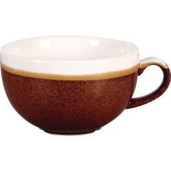 Churchill Monochrome Cappuccino Cup Cinnamon Brown 340ml (Pack Of 12)