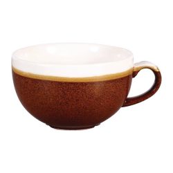 Churchill Monochrome Cappuccino Cup  Cinnamon Brown 225ml (Pack Of 12)