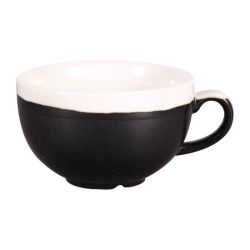 Churchill Monochrome Cappuccino Cup Onyx Black 340ml (Pack Of 12)