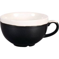 Churchill Monochrome Cappuccino Cup Onyx Black 225ml (Pack Of 12)