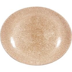 Churchill Studio Prints Raku Oval Coupe Plate Garnet Orange 270mm (Pack Of 12)