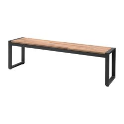 Bolero Acacia Wood And Steel Industrial Benches 1600mm (Pack Of 2)
