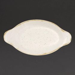 Churchill Stonecast Oval Eared Dishes Barley White 205mm (Pack Of 6)