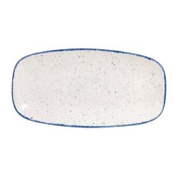 Churchill Stonecast Hints Rectangular Plates Indigo Blue 298mm (Pack Of 12)