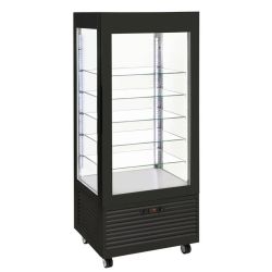 Roller Grill Display Fridge With Fixed Shelves Black Roller Grill Display Fridge With Fixed Shelves Black