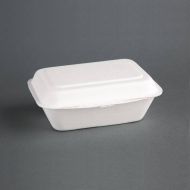 Fiesta Green Compostable Bagasse Hinged Food Containers 182mm