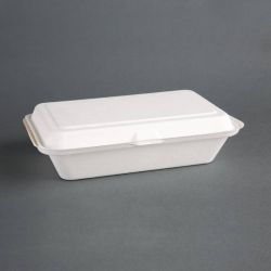 Fiesta Green Compostable Bagasse Hinged Food Containers 248mm Fiesta Green Compostable Bagasse Hinged Food Containers 248mm