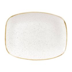 Churchill Stonecast Rectangular Plates Barley White 245 X 355mm