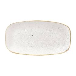 Churchill Stonecast Rectangular Plates Barley White 189 X 355mm