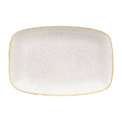 Churchill Stonecast Rectangular Plates Barley White 199 X 300mm