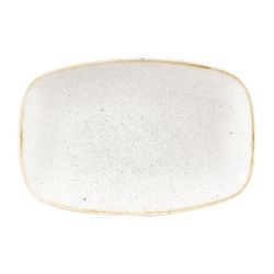 Churchill Stonecast Rectangular Plates Barley White 157 X 237mm