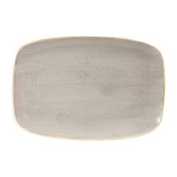 Churchill Stonecast Rectangular Plates Peppercorn Grey 245 X 355mm