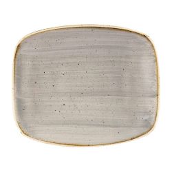 Churchill Stonecast Rectangular Plates Peppercorn Grey 126 X 154mm